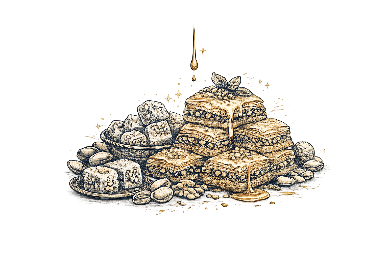 Baklava and confectionery